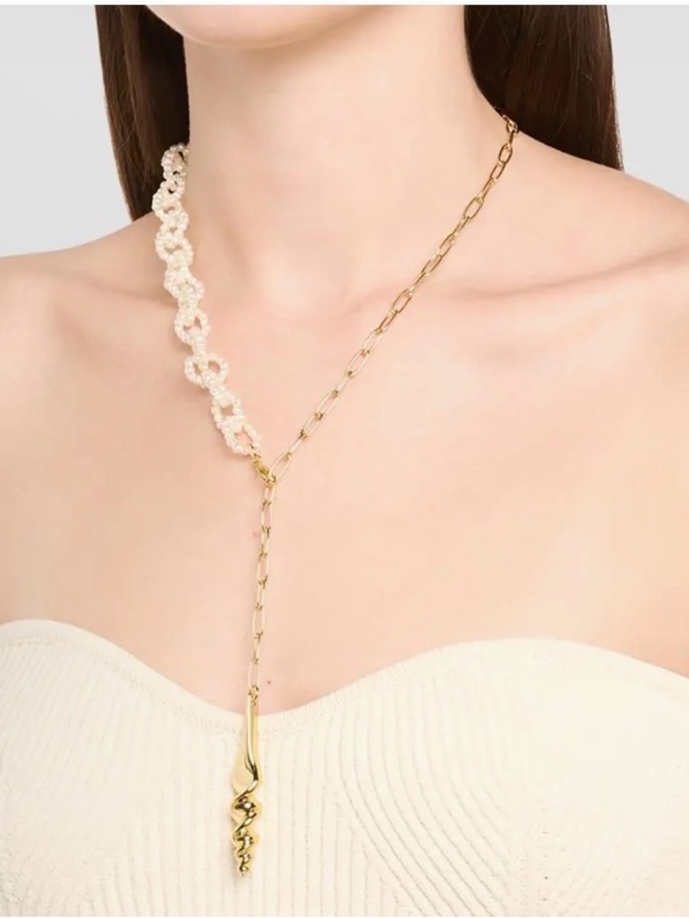 Lele Sadoughi

Turritella 14K-Gold-Plated & Imitation Pearl Lariat Necklace- New